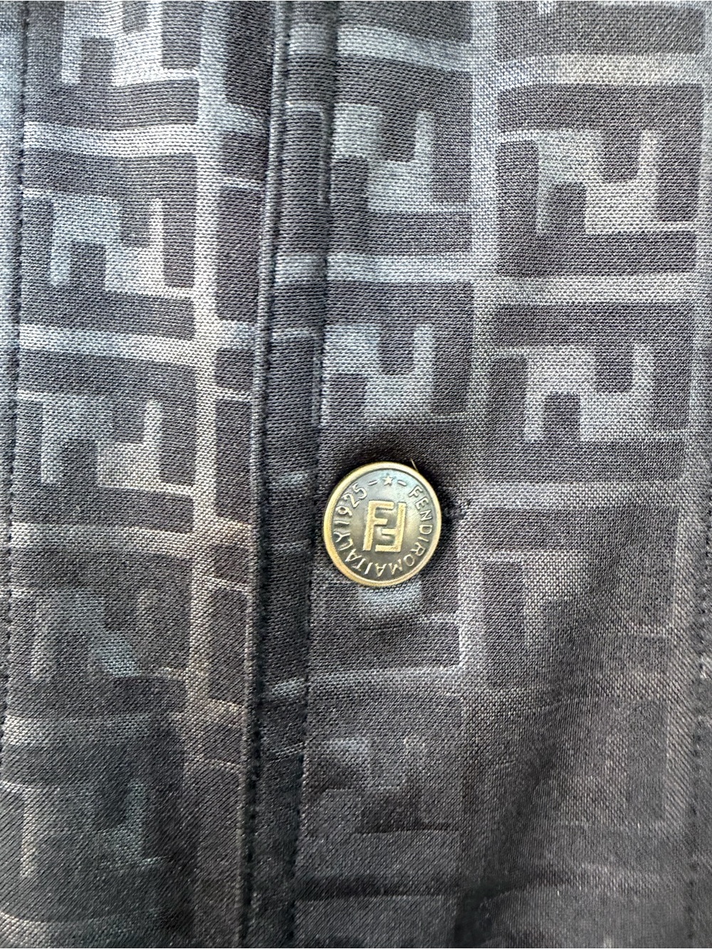 FENDI Roma Black Zucca Print Jacket - Picture 4 of 7